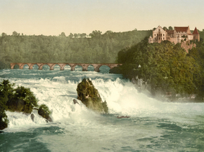 The Falls of the Rhine, with the Laufen Castle, Schaffhausen, Switzerland