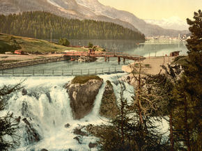 Upper Engadine, Falls of the Inn, Grisons, Switzerland