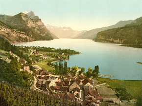 Wallenstadt Lake, Weesen, near Leistkamm, St. Gall, Switzerland