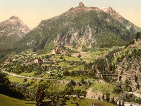 Wassen, the tunnels, St. Gotthard Railway, Switzerland