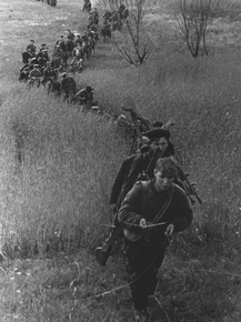 Ленинградские партизаны на марше, 1942