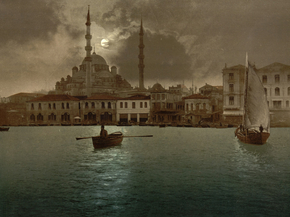 Yeni-Djama, by moonlight, Constantinople, Turkey