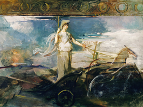 Abbott Handerson Thayer - Minerva in a Chariot | Эббот Хэндерсон Тейер