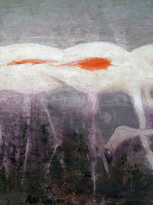 Abbott Handerson Thayer - White Flamingoes | Эббот Хэндерсон Тейер