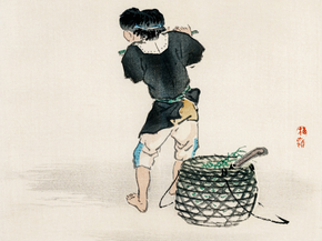 Байрэй, Коно - Man with basket