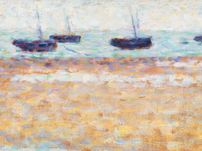 Georges Seurat - Four Boats at Grandcamp | Жорж Сёра