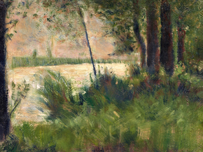 Georges Seurat - Grassy Riverbank | Жорж Сёра
