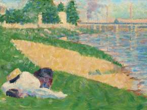 Georges Seurat - The Seine with Clothing on the Bank | Жорж Сёра