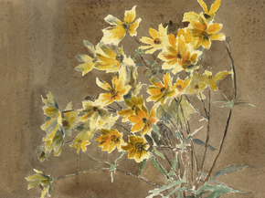 Hannah Borger Overbeck - Yellow Flower with Border | Ханна Боргер Овербек Hannah Borger Overbeck - Yellow Flower with Border | Ханна Боргер Овербек