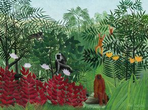 Henri Rousseau - Tropical Forest with Monkeys | Анри Руссо