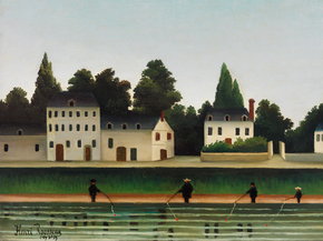 Henri Rousseau - Landscape and Four Fisherman | Анри Руссо