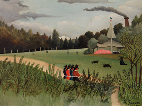 Henri Rousseau - Landscape and Four Young Girls | Анри Руссо