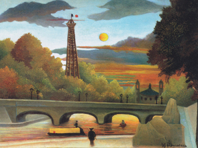 Henri Rousseau - Seine and Eiffel-tower in the sunset | Анри Руссо