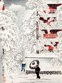 Сётэй Такахаси - Snow at Asakusa