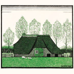 Julie de Graag - Farmhouse with thatched roof | Джули де Грааг