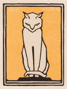 Julie de Graag - Sitting cat, 1916 | Джули де Грааг