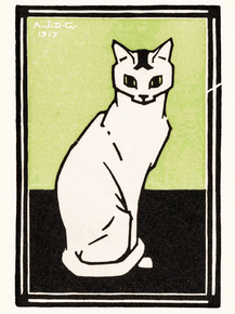 Julie de Graag - Sitting cat, 1917 | Джули де Грааг