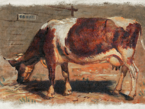 Samuel Colman - Grazing Cow | Сэмюэл Колмен