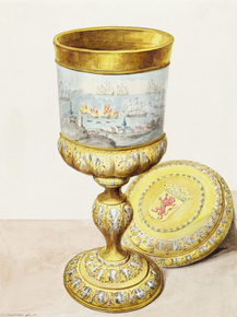 Aert Schouman - Golden cup with lid | Аерт Шоуман