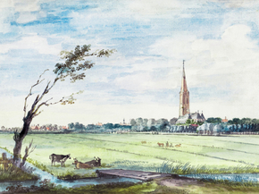 Aert Schouman - The village of 's-Gravenzande | Аерт Шоуман
