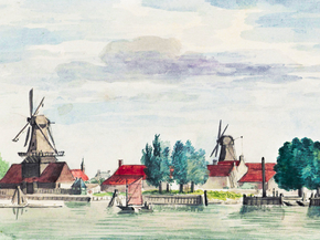 Aert Schouman - View of Dordrecht with the Rietdijkspoort | Аерт Шоуман