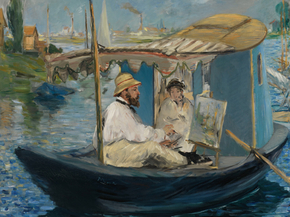 Edouard Manet - Claude Monet Painting in his Studio | Эдуард Мане