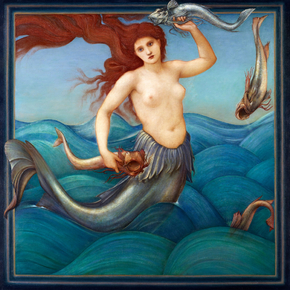 Edward Burne-Jones - A Sea-Nymph | Эдвард Бёрн-Джонс