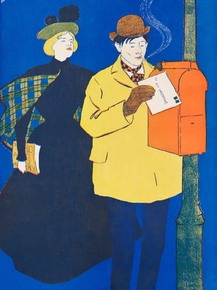 Edward Penfield - Man and woman sending letter | Эдвард Пенфилд