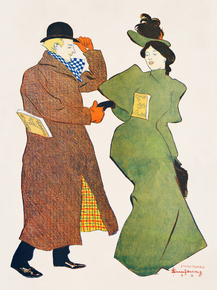 Edward Penfield - Man and woman shaking hands | Эдвард Пенфилд