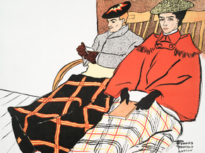 Edward Penfield - Man and woman sitting together | Эдвард Пенфилд
