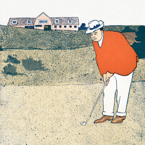 Edward Penfield - Man playing Golf | Эдвард Пенфилд