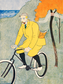 Edward Penfield - Man riding bicycle | Эдвард Пенфилд