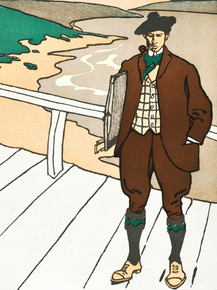 Edward Penfield - Man smoking a pipe | Эдвард Пенфилд