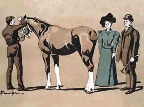 Edward Penfield - People and horse | Эдвард Пенфилд