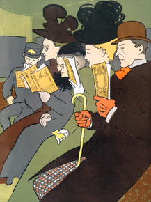 Edward Penfield - People reading books | Эдвард Пенфилд