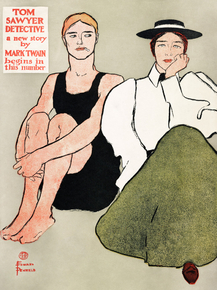Edward Penfield - Two seated women | Эдвард Пенфилд