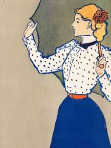 Edward Penfield - Woman holding umbrella | Эдвард Пенфилд