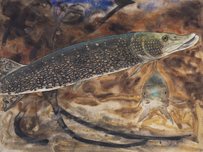 Gerrit Willem Dijsselhof - Pike fishes | Геррит Виллем Дейссельхоф