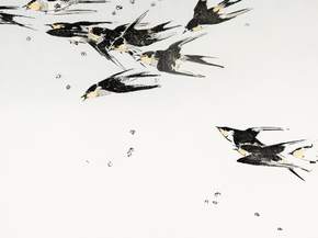 Ватанабэ Сэйтей - Flying magpies