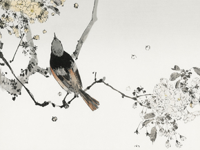 Ватанабэ Сэйтей - Perched Japanese swallow