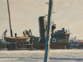 Edward Hopper | Хоппер Эдвард - Траулер и телеграфный столб