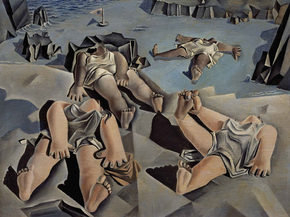 Salvador Dali | Сальвадор Дали - Фигуры, лежащие на песке