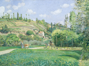 Camille Pissarro - A Cowherd at Valhermeil | Камиль Писсарро