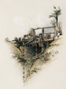 David Roberts - A Persian wheel used in raising water | Дэвид Робертс