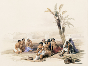 David Roberts - Abyssinian slaves resting at Korti Nubia | Дэвид Робертс