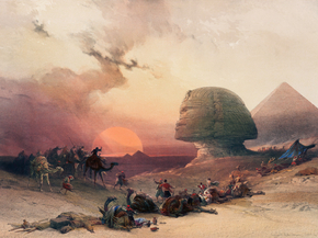 David Roberts - Approach of the simoom Desert of Gizeh | Дэвид Робертс
