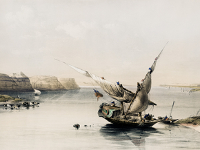 David Roberts - Approach to the Fortress of Ibrim | Дэвид Робертс