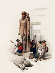 David Roberts - Colossus in front of Temple | Дэвид Робертс