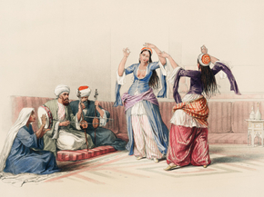 David Roberts - Dancing girls at Cairo | Дэвид Робертс