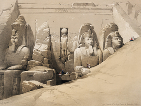 David Roberts - Front elevation of the Great Temple | Дэвид Робертс